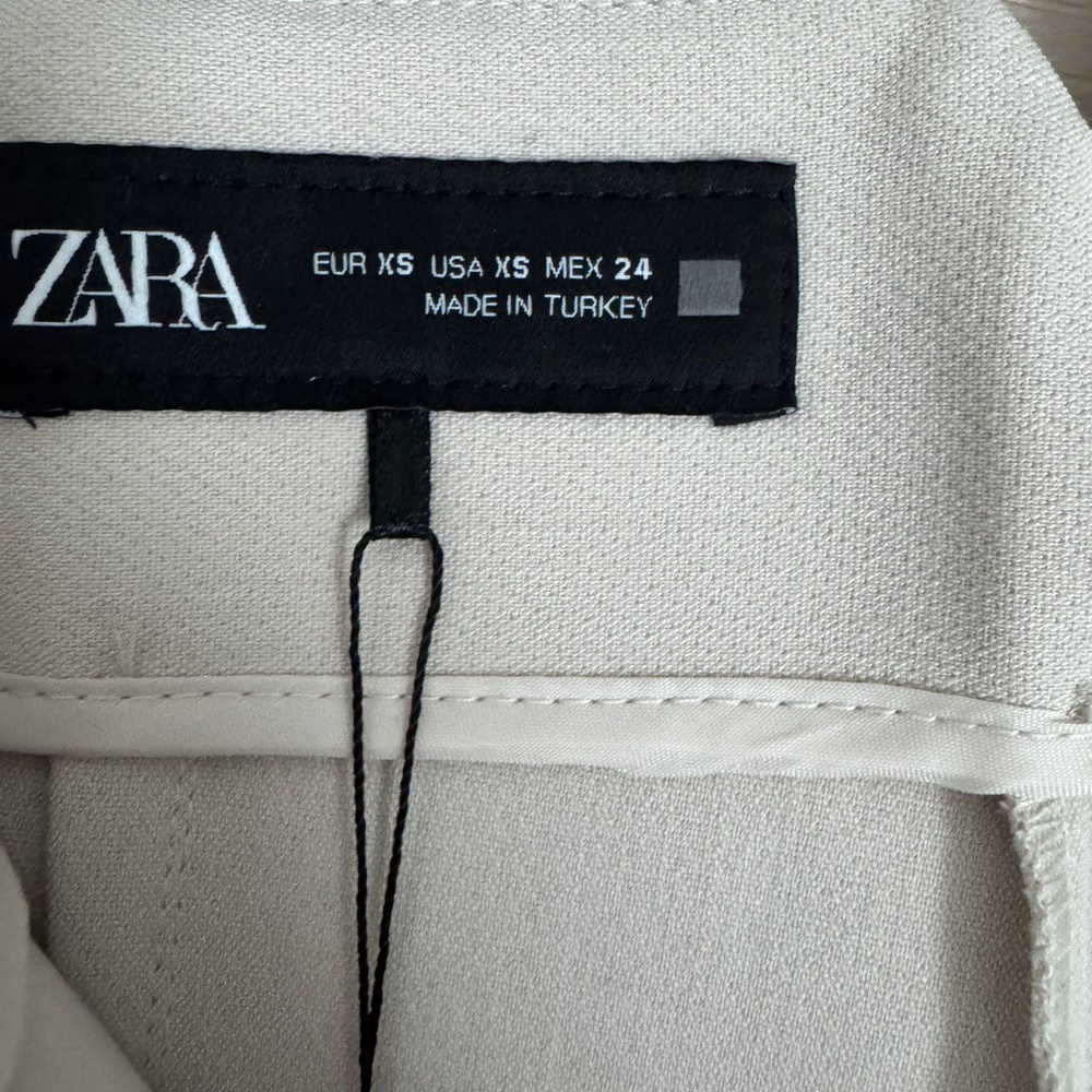 NWT Zara Beige / Tan High Waisted Pants - Viral Workwear - XS - Picture 6 of 10
